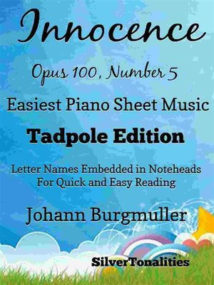 cover image of Innocence Opus 100 Number 5 Easiest Piano Sheet Music Tadpole Edition
